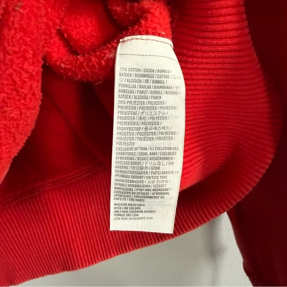 Abercrombie & Fitch Red Sweatshirt Jacket Logo Zip Up Men Size M - Picture 6 of 12